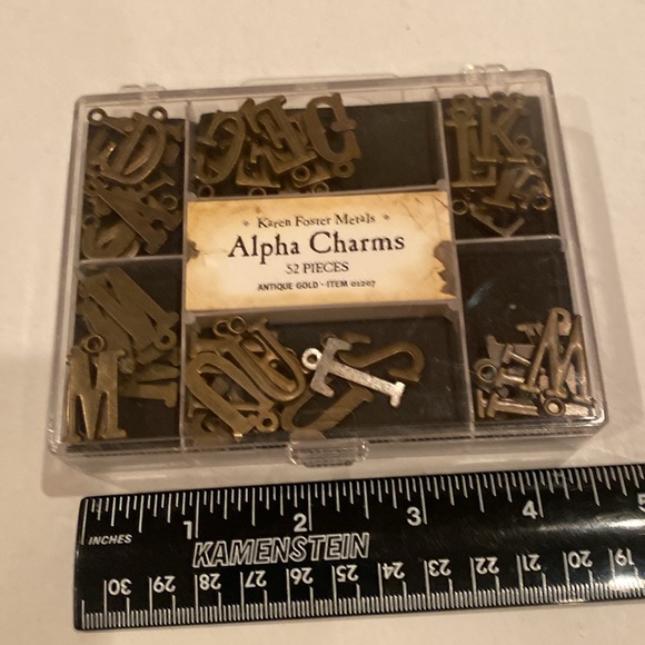 NWT Karen Foster Metals, Alpha Charms - Picture 4 of 7